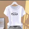 Camiseta Casual de Alta Qualidade com Estampa de Letras, Manga Curta para Mulheres, Verão, Gola Redonda, Solta e Versátil, Top da Moda Estilo Mãe
