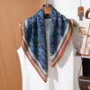 Pañuelo Cuadrado de Doble Cara Bicolor con Patrón de Espiga 65 para Mujer, Estilo Retro Francés Sencillo, Accesorio Elegante, Pequeño Pañuelo de Cuello de Moda
