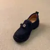 Mocasines de cuero gruesos estilo vintage británico con camelia, de slip-on y corte profundo para mujer, zapatos casuales versátiles
