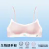 Artículo popular de transmisión en vivo sujetador sin aros de gel suave sin costuras ropa interior para mujer escote bajo tirante trasero bonito top sin mangas push-up