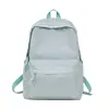 Mochila de Estilo Japonés Fresca y Sencilla a Cuadros de Colores Caramelo para Estudiantes de Secundaria y Preparatoria, Mochila Casual y Elegante de Gran Capacidad