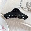 Pinza de Agarre de Ácido Acético Danés Francés para Cabello de Mujer Estilo Chanel Simple de Alta Calidad Disco para la Parte Trasera del Cabello Pinza de Tiburón Grande para el Cabello Accesorios para el Cabello