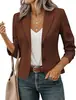 2026 Comércio Exterior Transfronteiriço da Amazon Moda Casual Popular Feminina Cor Sólida Jaqueta Blazer Cardigan Pequeno Terno
