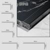 Tira antideslizante para escaleras de aleación de aluminio, tira para envolver el borde del escalón, tira de cierre para escalones de baldosas, tira de cierre con capas en ángulo recto de mármol