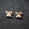 Brincos de Aço Inoxidável Vazados Novos Transfronteiriços com Vários Designs de Gatos, Renas, Abelhas, Borboletas e Coelhos em Estoque
