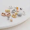 Fivela de ajuste bidirecional de 8 caracteres Cordão de couro Cordão redondo Tampa final de cordão Pulseira Acessório para pulseira Artesanato DIY atacado