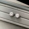Pendientes de Plata de Ley 925 con Aguja Blanca y Circonita Blanca Super Brillante Estilo Zhao Lusi para Mujer, Pendientes y Joyería de Lujo Ligero de Alto Nivel