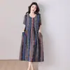 Vestido de Verano para Mamá Estilo 2026, Vestido de Algodón y Seda de Alta Gama, Camisón, Ropa para Casa, Pijama Casual de Talla Grande que se Puede Usar Afuera