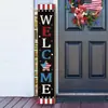 Nuevo producto transfronterizo: Letrero vertical de bienvenida de madera para porche y patio de granja de temporada Decoración navideña letrero de pie