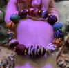 Pulseras Étnicas al por Mayor con Cuentas Dzi Doble Diente de Tigre, Astas, Hueso de Yak y Ágata Antigua Cuentas Dzi de Múltiples Tesoros