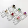 Botella Spray de Vidrio Plano Transparente de 30ml para Perfume Cuadrada Atomizador Cosmético Dividido Botella Vacía