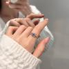 Anel Borboleta Esmaltado Colorido Feminino Abertura Ajustável Design Nicho Senso Avançado Anel Único Nova Joalheria da Moda