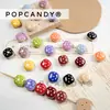 Cuentas Pequeñas de Lunares Accesorios Versátiles para Joyería Accesorios DIY Cuentas Acrílicas Brillantes con Agujero Recto Materiales para Accesorios