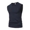 Chaleco Deportivo para Hombre de AliExpress Transfronterizo 200g Cuello Pequeño Color Sólido Holgado Sin Mangas Camiseta Chaleco para Jóvenes