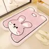 Alfombra de Piso de Animales de Dibujos Animados Imitación Cachemir para Baño Absorbente de Agua Antideslizante Felpudo Resistente a Manchas para Baño Alfombra de Fácil Cuidado