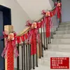 Decorações para corrimão de escada de casamento, conjunto de decoração para quarto de noivos, guirlanda para escada da noiva, enfeites e acessórios suspensos para casamento