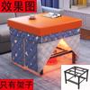 Conjunto Completo Mesa de Fogo Mesa de Jantar Quadrada Doméstica Aço Inoxidável Multifuncional Mesa Pequena Simples Casa de Aluguel
