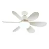 Luz de Ventilador de Seis Aspas con Rosca E27 para Dormitorio y Sala de Estar, Luz de Proyección de Cielo Estrellado de Tres Colores Regulable