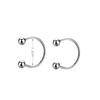 S925 Sterling Silver U Brinco elegante simples parafuso botão brincos brincos pequenos orelha furos brincos brincos para as mulheres