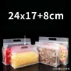 Saco Plástico de Embalagem para Frutas Secas com Selagem de Oito Lados Transparente, Saco Autosselante, Saco com Fundo Estável Espessado, Exclusivamente para Exportação Transfronteiriça, Selado