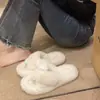Venda Quente Plataforma de Solado Grosso Pelúcia Tira Única Novo Estilo Outono/Inverno Chinelos de Pelo para Mulheres 2026 Celebridade da Internet Casa Chinelos de Algodão