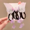 Pasador de Peluquería Antiguo Hanfu con Alas de Mariposa para Niña Accesorios para el Cabello con Borla Antigua Estilo Chino Lindo Pasador con Cinta