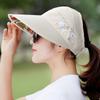 Sombrero de Sol de Nuevo Estilo para Mujer Verano Protección UV Combinable Sombrero de Sol Vacacional Plegable Protección Solar Sombrero para Ciclismo