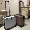 Maleta Pequeña con Ruedas Universales de 18 pulgadas, Personalizable con Logo, Maleta con Ruedas de 18 pulgadas para Mujer, Ligera y Portátil en Color Blanco Leche