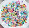 Tarjeta de Accesorios para Joyería DIY Luminosos 8 Piezas Corazón de Melocotón Delgado Corazón en V Perlas Acrílicas Jenga Materiales Hechos a Mano Venta al por Mayor