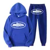 Sudadera con Estampado de Patrón de Prisión Demoníaca Clint419 Europeo y Americano Conjunto de Forro Polar para Hombre Venta al por Mayor Suelto Estilo Nuevo