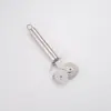 Faca de Rolo para Pizza de Queijo Utensílio de Cozinha Roda Dupla Assar Conjunto de Nove Peças Talheres de Aço Inoxidável Pá de Pizza com Dentes