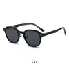 Nuevas gafas de sol para hombre transfronterizas con diseño de patilla plana, protección UV, montura de acetato TR