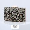 Bolso de noche con estampado de leopardo estilo europeo y americano transfronterizo bolso de mano tipo clutch con cuentas vestido de cuentas bolso de temperamento para novia venta al por mayor de fábrica bolso para dama