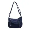 Bolso de mujer transfronterizo, moda europea y americana, estilo retro, tela suave lavada, gran capacidad, bolso de hombro versátil, bolso cruzado, bolso para mamá
