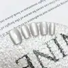 Piezas de Manicura Dulces Ojo de Gato, Parches Blanqueadores para Uñas con Bordes Plateados, 10 Piezas de Uñas Portátiles Hechas a Mano de Gran Venta