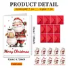 Cartão de Boas Festas de Natal Novo Transfronteiriço, Cartão de Boas Festas de Desenho Animado Fofo + Envelope, Cartão de Bênção Festiva Exquisito