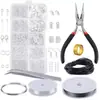710 Peças de Fechos de Pressão de 10 Compartimentos, Argolas Abertas, Fechos Lagosta, Contas de Posicionamento, Pinos de Rosca com Olhal, Ganchos de Brinco para Brincos DIY - Quente e Vendido Transfronteiriço