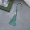 Borla de Cuentas Linglong de 8 cm Nudo Chino de Poliéster Colgante para Disfraz Hanfu Colgante de Metal Marcador de Libros Colgante Pequeño