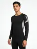 Roupas de Secagem Rápida, Roupa Íntima de Corrida de Alta Elasticidade, Roupas de Treino de Futebol e Basquete, Leggings, Roupas Esportivas de Fitness Masculinas, Roupas Esportivas de Manga Longa
