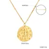 Collares de Doce Constelaciones Europeos y Americanos Transfronterizos Más Vendidos para Mujer, Cadena de Clip Redonda Irregular de Moda y Sencilla, Colgante, Joyería