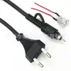 Cable de Alimentación con Enchufe Giratorio Europeo Enchufe Europeo Estándar de Dos Pines Redondos con Cola Giratoria Cable de Enchufe de Alimentación Cable de Alimentación para Peluquería