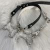 Collar de estrella de cinco puntas de hueso cultura asiática punk accesorios oscuros collar