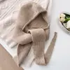 Chapéu Lenço de Lã Novo Outono Inverno Tudo-em-Um Chapéu Quente com Proteção para Orelhas Chapéu de Lã Rafa Lenço de Pescoço de Tricô Feminino