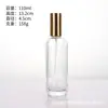 Decantador de Perfume de Luxo Tampa de Mármore Base Vulcânica Frasco de Vidro Transparente Frasco de Perfume Vazio Embalagem Cosmética Frasco Vazio