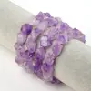 Pulsera de Cristal Natural Amatista Mineral Crudo Piedra Cruda Pulsera Irregular Joyería Pulsera Disparo Real Venta Caliente Lote Directo de Fábrica