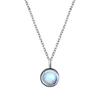 Simples Coringa Moonstone Estrela Colar Feminino S925 Prata Esterlina Pingente Redondo Design de Nicho Cadeia de Clavícula Atacado