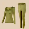 Mingshi Balun Ropa de Belleza para la Piel con Ácido Hialurónico Otoño e Invierno Sin Costuras Térmica Cálida Ajustada Alta Elasticidad Ropa Base para la Piel para Usar en Otoño