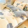 Conjunto de Cama de Quatro Peças em Veludo Floco de Neve Espesso, Capa de Edredom com Forro de Lã Quente de Inverno, Lençóis de Flanela, Conjunto de Três Peças em Veludo de Leite