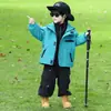 Jaqueta corta-vento infantil Outono 2026 Nova Estilosa Streetwear de Bebê Crianças com Capuz Corta-vento Superior Tendência