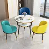 Mesa pequeña de té para balcón, Juego de mesa y sillas para reuniones de oficina, Mesa redonda pequeña para área de descanso y recepción, Mesa de comedor para apartamentos pequeños